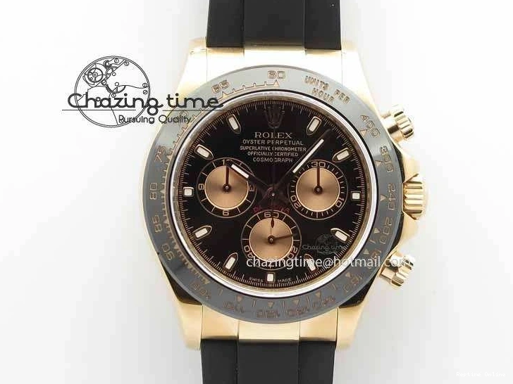 0511 Daytona 116515 Noob 1:1 Best Edition Black RG Dial On Black Rubber Strap A7750 (Free Extra Strap) ZipUp 3743
